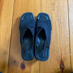 Donald J. Pliner Black Wedged Sandals